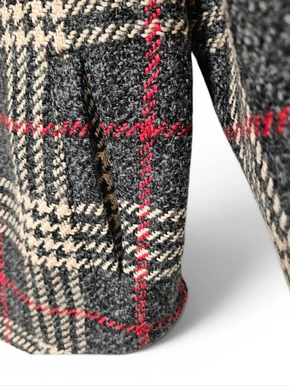 Richie Le Collection Wool Blend Plaid Full Zip Men's Jacket Lined NWOT Size M